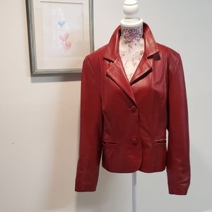 Italian Red Leather Jacket